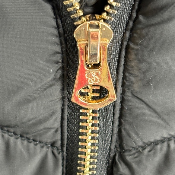 Jessica Simpson Black Sherpa Lined Puffer Coat with Faux Fur Trim Size 1X - Picture 5 of 11